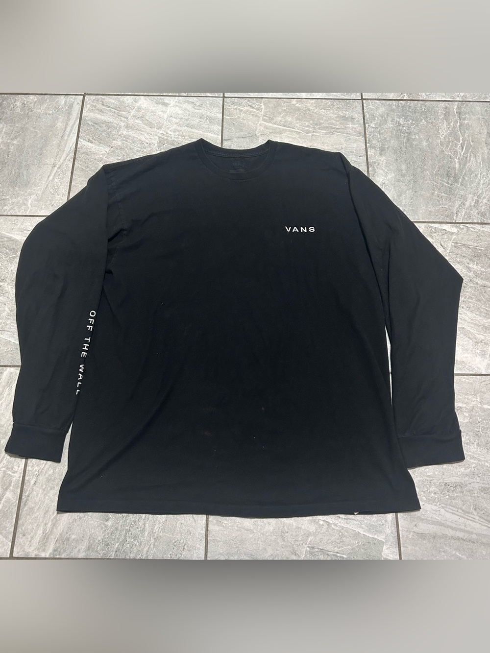 Vans Off The Wall Menβs XL Black Long Sleeve Graphic T Shirt Skate